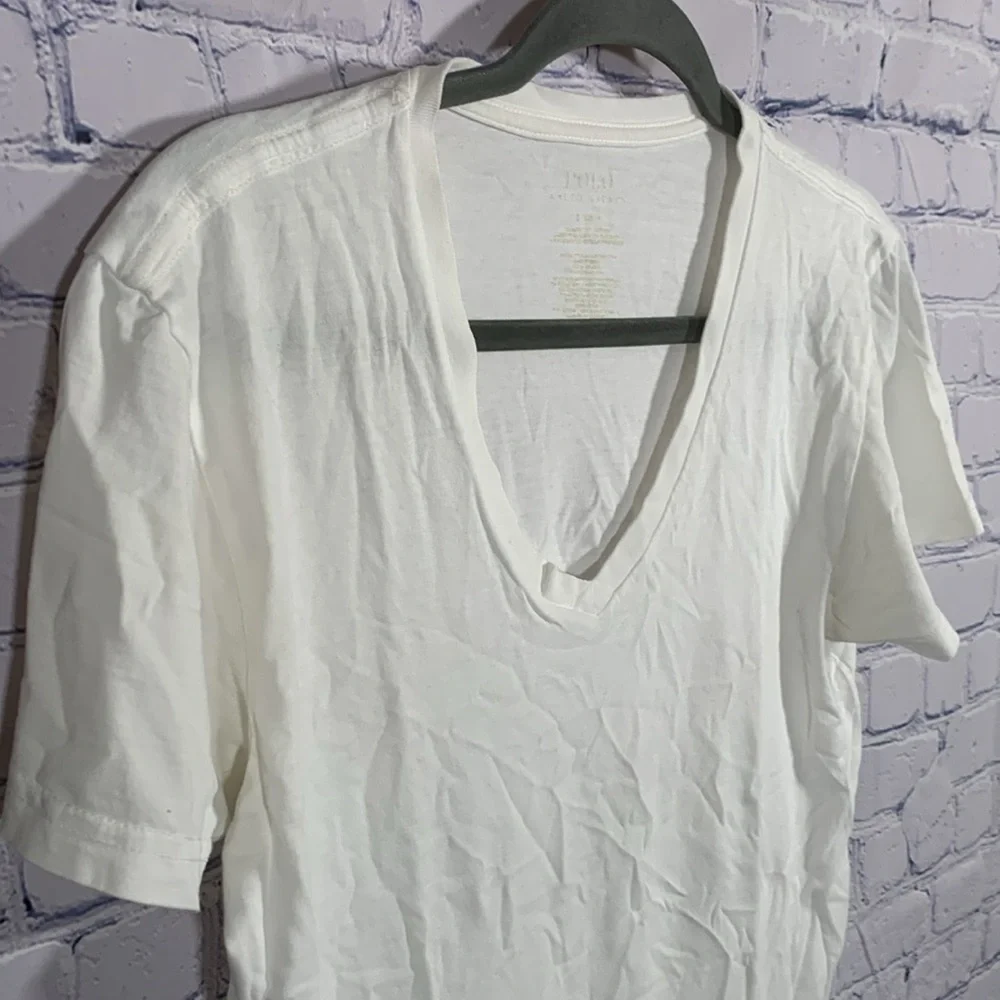 Polo Ralph Lauren Mens V-Neck Short Sleeve Shirt White Size S Minimalist Preppy - Picture 3 of 5